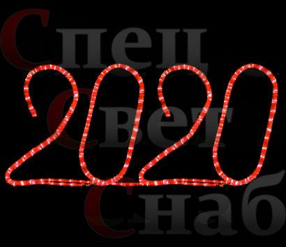 Светодиодное панно 2020 красное