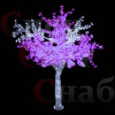 Светодиодное дерево "Сакура". Бело-фиолетовая. 3 м