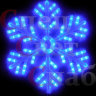 Светодиодная Снежинка 58см Синяя