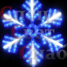 Светодиодная фигура "Снежинка Бегущая" Синяя с Белым 60 см
