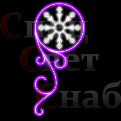Светодиодная консоль "Зимний орнамент" Фиолетовая