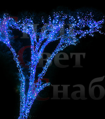 Гирлянда на дерево "Спайдер" 6 x 10м Синяя
