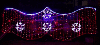 Светодиодная перетяжка "Звездная ночь" 4*1,3 м. Красное