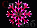 Светодиодная снежинка Розовая 40 см