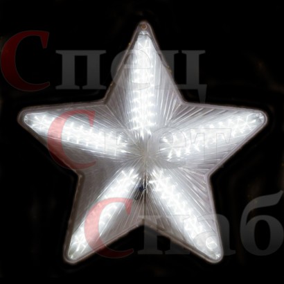 Светодиодная фигура на стену Звезда Белая 50см Пластик