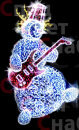 Световая уличная фигура "Снеговик с гитарой" 1,6 м