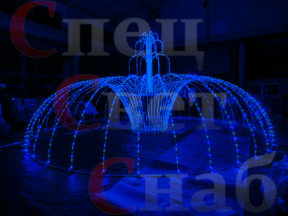 Световой фонтан Синий 9 x 9 x 4 м