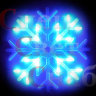 Светодиодная снежинка "Шар" Синяя с белым 40 см