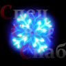 Светодиодная снежинка "Шар" Синяя с белым 40 см
