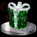 Световая декоративная композиция "Подарок" 1 х 0,7 х 0,7 Цилиндр Зеленый