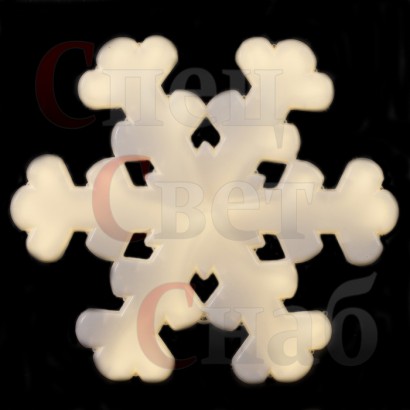 Светодиодная снежинка Теплая белая 53 см 