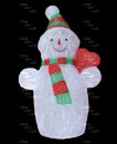 Акриловая фигура "Снеговик с сердцем" 80 см