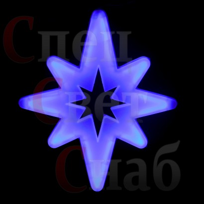Световая фигура уличная "Северная звезда синяя" 57х38 см