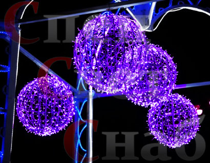 Светодиодная фигура Новогодний шар 80 cм Фиолетовый
