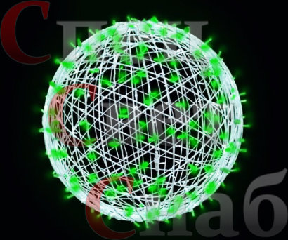 Светодиодный Светящейся шар 0.5 м Зеленый