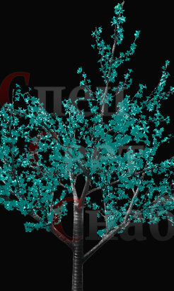 Светодиодное дерево Яблоня. Кристал-блу. 2,5 м