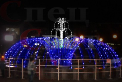 Световой фонтан Бело-синий 6 x 6 x 4 м