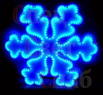 Снежинка светодиодная синяя 68 см Новинка