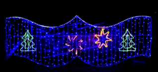 Светодиодная перетяжка "Новогодняя ночь" 4м x 1,3м