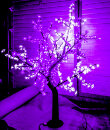 Светодиодное дерево "Сакура" Бело-фиолетовая 1,5 м