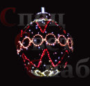 Светодиодная фигура "Зимний елочный шар". Красный