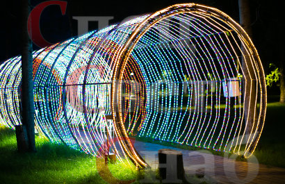 Светодиодная конструкция "Тоннель световой" 3м х 18м. Мульти