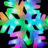 Светодиодная снежинка Разноцветная 42 см
