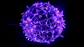 Светодиодная фигура к Новому году "Новогодний шар" 30 cм Фиолетовый