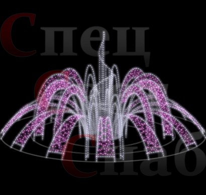 Светодиодный фонтан "Симфония"  Розовая