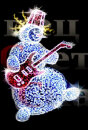Новогоднее украшение для города. Световая фигура "Снеговик с гитарой"  1,6 м 
