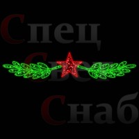 Светодиодная перетяжка "Лавровый венок" зеленый дюралайт  3м