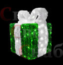 Светодиодная фигура "Зеленый подарок" 1,3 х 1 х 1