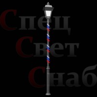 Световая уличная обмотка для фонаря триколор