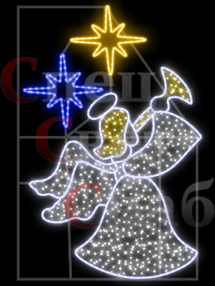 Новогодняя уличная иллюминация Рождественский ангел