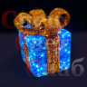 Композиция "Новогодний подарок" 150 см х 130 см х 130 см  Сине-золотой