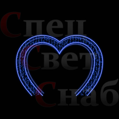Светодиодная арка Сердце синяя
