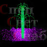 Световой уличный фонтан "Зимний 2,5м" Зеленый/Фиолетовый