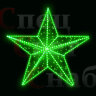 Светодиодная макушка "Звезда яркая" 55*55 см Зеленая