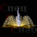 Уличный светодиодный фонтан "Симфония-2" белый тепло-белый большой