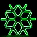 Снежинка светодиодная. Зеленое свечение.