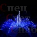 Уличный светодиодный фонтан "Симфония-2" белый синий большой
