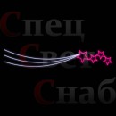 Светодиодная перетяжка "Звездный след" 4м розовый