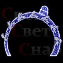 Новогодняя Арка "Шар" 3 х 3.5 м Летящие олени 7 синие