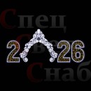 Уличная арка 2026 7х3м узор белый, теплый белый