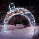 Световая уличная Арка "Звездный Шар" 3 х 3.5 м белый