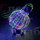 Световая фигура Елочный шар "Шапито" на подставке высота 1.5м