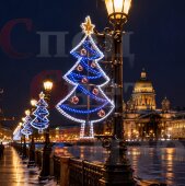 Светодиодная консоль на столб "Елка"