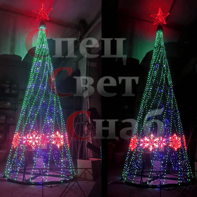 Большая Уличная Ёлка 4.5 м "Кремлевская" с макушкой Звезда