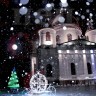 Уличная светодиодная фигура Карета Золотистая 3 х 2 м. Теплое белое свечение