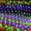 Светодиодная гирлянда-сетка Разноцветная 2 х 3 м прозрачная нить